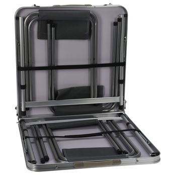 Kempinkový set OLIVE šedá, stůl + 4 židle 1