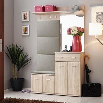 Předsíňový panel OMARU 2 dub sonoma/béžová 1