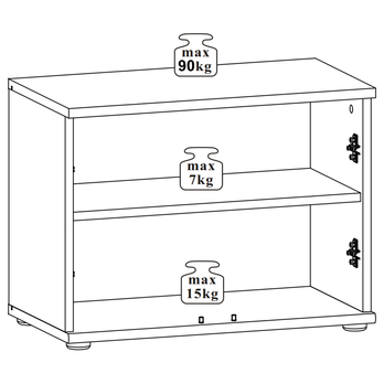 Botníková lavice OMARU dub sonoma 7