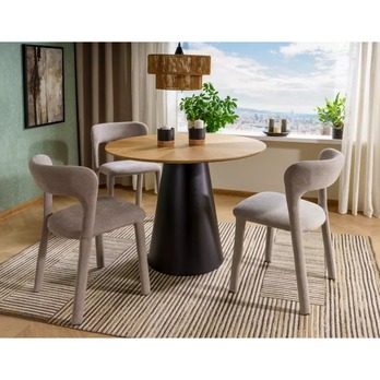 Jídelní stůl ONGIL dub/černá, šířka 120 cm 1