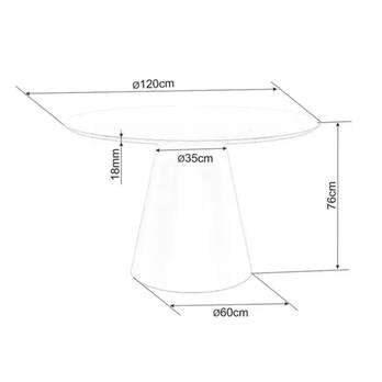 Jídelní stůl ONGIL dub/černá, šířka 120 cm 3