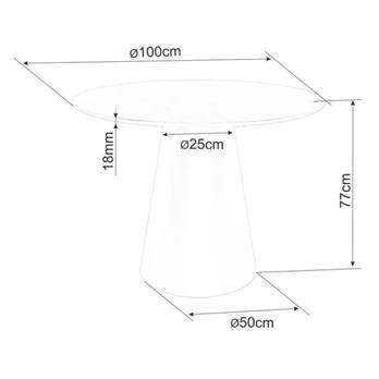 Jídelní stůl ONGIL dub/kašmírová, šířka 100 cm 3