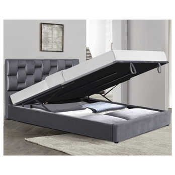 Postel s roštem ONNOBIL šedá, 160x200 cm 2