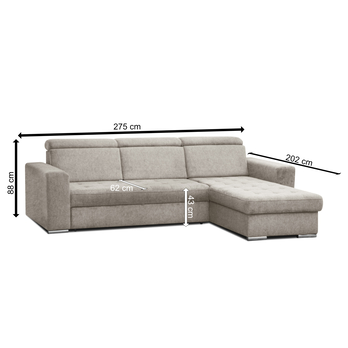 Sedací souprava OPAL MINI pravá, krémová 7