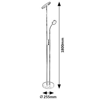 Stojací LED lampa OPHUS nikl 2