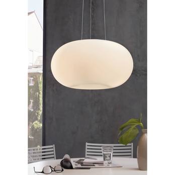 Závěsné svítidlo OPTICA opálové sklo/matný nikl, průměr 45 cm 1