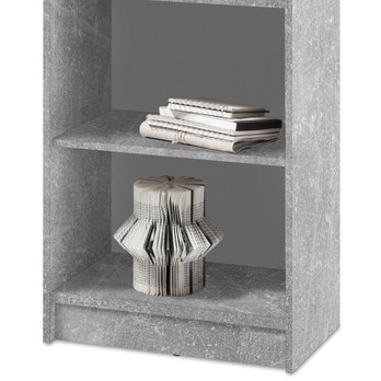 Regál/knihovna OPTIMUS 35-017-66 beton/bílá 2