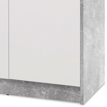 Komoda OPTIMUS 38-001 beton/bílá 2