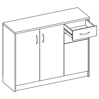 Komoda OPTIMUS 38-005 bílá 1
