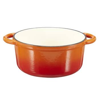 Litinový hrnec OPUS oranžová, průměr 20 cm 2