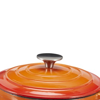 Litinový hrnec OPUS oranžová, průměr 20 cm 4