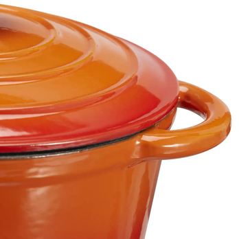 Litinový hrnec OPUS oranžová, průměr 20 cm 5