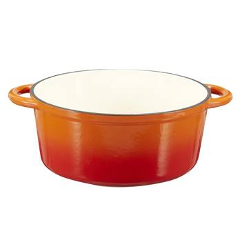 Litinový hrnec OPUS oranžová, průměr 26 cm 2