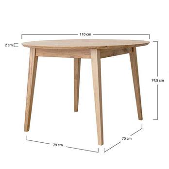 Jídelní stůl ORB tabáková hnědá, 110 cm 5