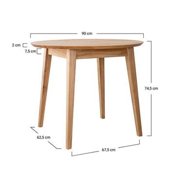 Jídelní stůl ORB tabáková hnědá, 90 cm 5