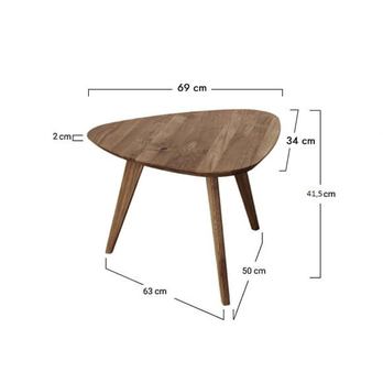 Konferenční stolek ORB tabáková hnědá, 69x67 cm 4
