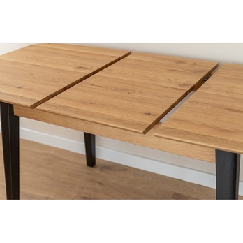 Jídelní stůl  ORB dub/černá, 165x80 cm 2