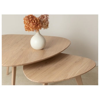 Konferenční stolek ORB bělený dub, 69x67 cm 3