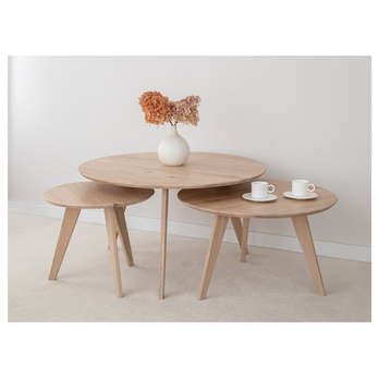 Konferenční stolek ORB bělený dub, 50 cm 1