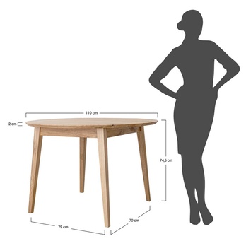 Jídelní stůl ORB bělený dub, 110 cm 8