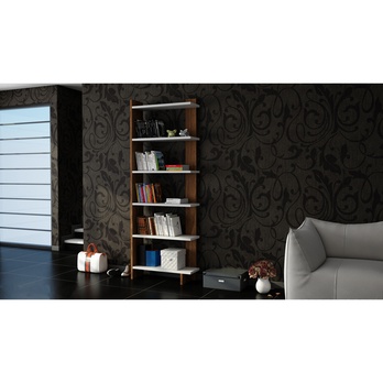 Regál ORDER bílá/ořech 1