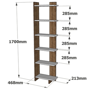 Regál ORDER bílá/ořech 2