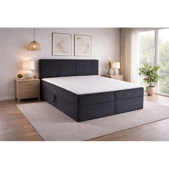 Postel s matrací ORES 2 tmavě šedá, 180x200 cm 1