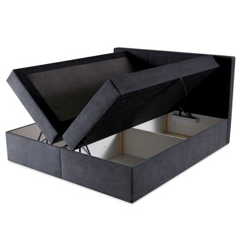 Postel s matrací ORES 2 tmavě šedá, 160x200 cm 2