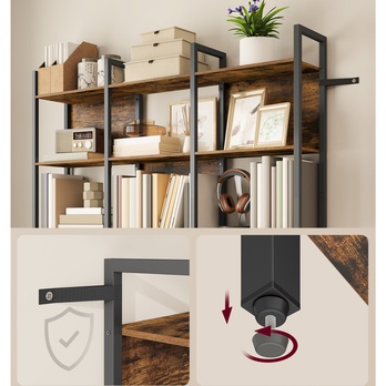 Regál ORIVE 3 hnědá/antracitová 3