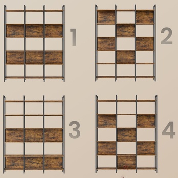 Regál ORIVE 3 hnědá/antracitová 4