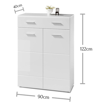 Botníková komoda ORLANDO II bílá 4