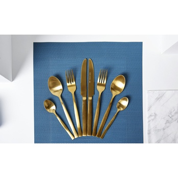 Sada příborů ORO 16 ks, nerez, zlatá, matná 4