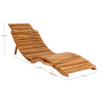 Zahradní lehátko ORRAITO teak 5