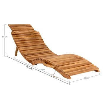 Zahradní lehátko ORRAITO teak 5