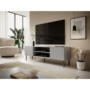 TV komoda OSINSAU RTV-1 světle šedá/černá 1