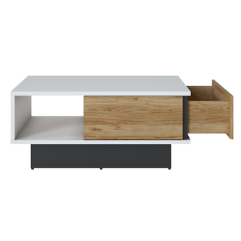 Konferenční stolek OSMOND dub catania/bílá/černá 1
