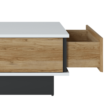 Konferenční stolek OSMOND dub catania/bílá/černá 2