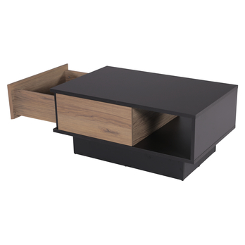 Konferenční stolek OSMOND šedá/dub catania/černá 1