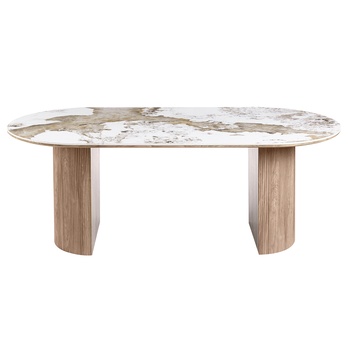 Jídelní stůl OTHINS III bílá/hnědá 1