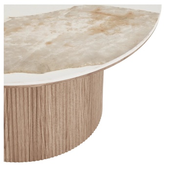 Konferenční stolek OTHINS bílá/hnědá 3