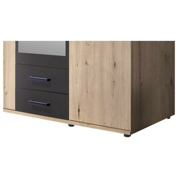 Šatní skříň OTMAR dub artisan/antracit 5