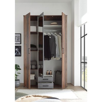 Šatní skříň OTMAR old style/beton 2