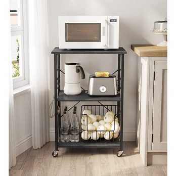 Kuchyňský regál OVEN černá 1