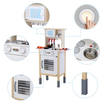 Dětská kuchyňka OVEN přírodní/bílá 4