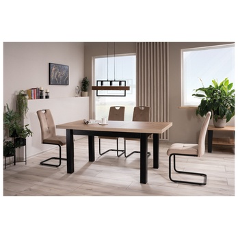 Jídelní židle  OXU světle béžová/černá 1