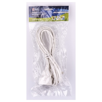 Prodlužovací spojka P0113 bílá, 1 zásuvka, 3 m 1