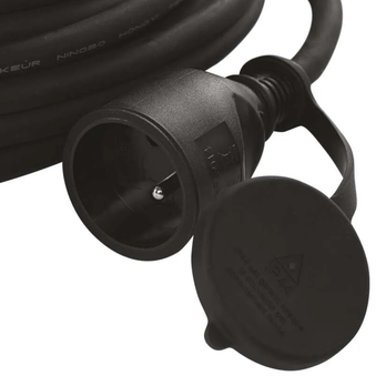 Prodlužovací spojka P01710 černá, 1 zásuvka, 10 m 2