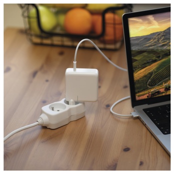 Prodlužovací kabel P02114 bílá, 2 zásuvky, délka 1,4 m 1