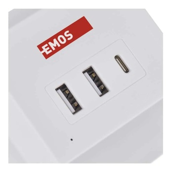 Prodlužovací kabel  P0212CQ bílá, 2 zásuvky, 2x USB-A, 1x USB-C, Qi, délka 2 m 5