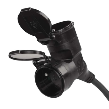 Prodlužovací spojka P0601 černá, 2 zásuvky, 10 m 2